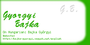 gyorgyi bajka business card