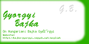 gyorgyi bajka business card